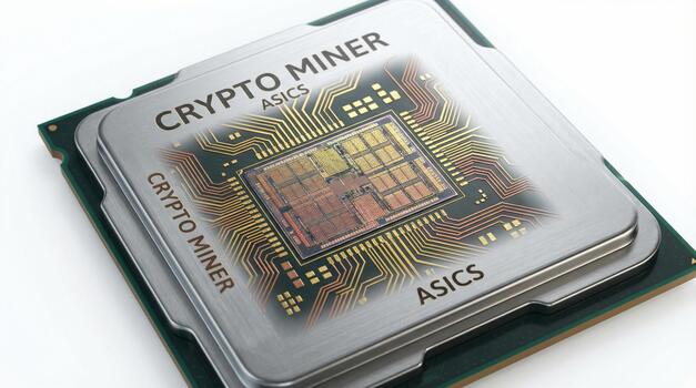 cripto minería procesador chip foto