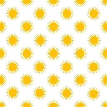 Seamless sun pattern. vector