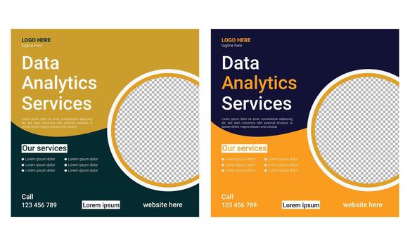 datos análisis póster vector