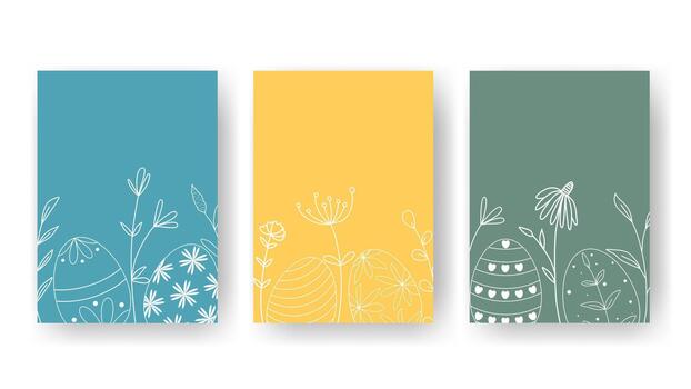 Cute frames for Easter design, graphics vector