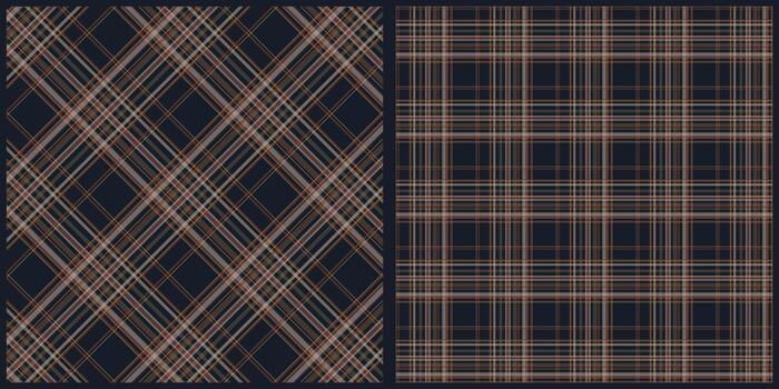 four different plaid patterns vector