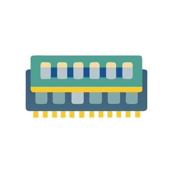 computadora RAM módulo icono para actuación vector