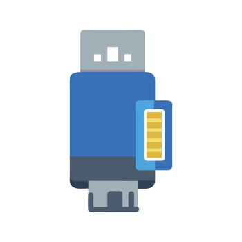 destello memoria tarjeta lector icono para datos vector