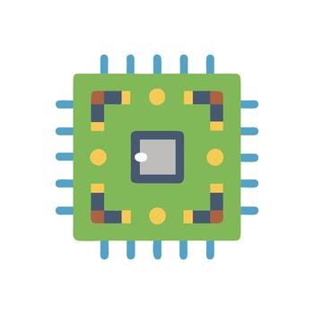 Creative Microcontroller Board Design Icon vector