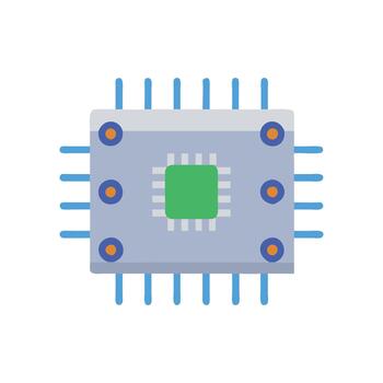 microcontrolador tablero icono para electrónica vector