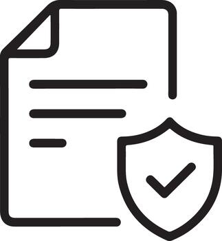 seguro documento con proteger verificación vector