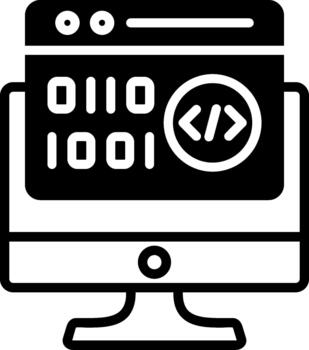 Binary Code Mobile App Illustration vector