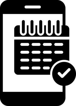 Schedule Sharp Edge Visual vector