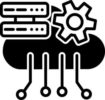 Cloud Computing Modern Shape Graphic vector