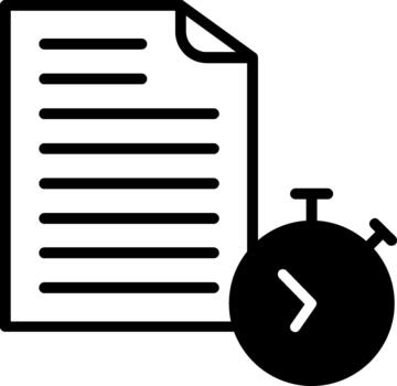 Timer Solid Fill Symbol vector