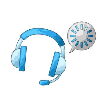 Headset With Loading vector