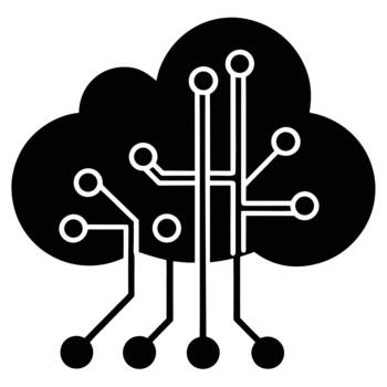 Cloud Computing Network Data Icon vector