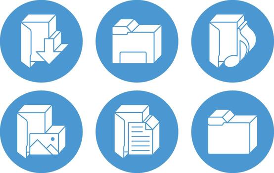 Folder Icon Set vector