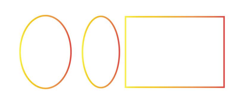 Oval and Rectangle Frame Elements vector