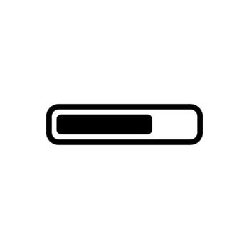Simple Flat Style Loading Bar Progress Indicator Interface Element vector