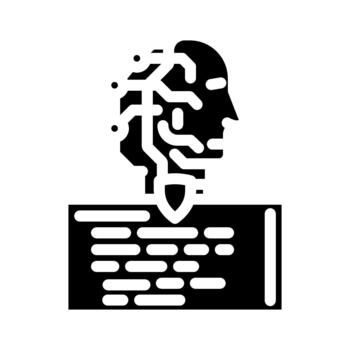 artificial inteligencia conectando a seguro digital código vector