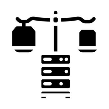 carga equilibrio informática servidores distribuido datos tráfico vector