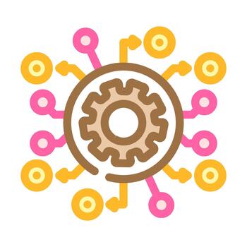 sistema Procesando datos administración red controlar informática vector