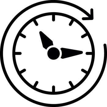 agujas del reloj tecnología estilizado formar vector