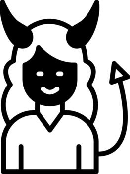 Devil 3D Rendered Symbol vector