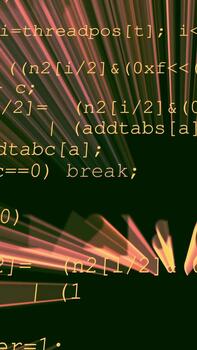 Computer Quelle Code Scrollen mit Licht Balken video