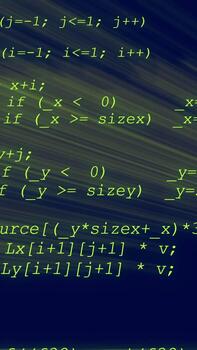 Scrollen Quelle Code auf ein Computer Bildschirm video