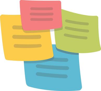 Flat Sticky Notes vector