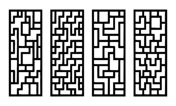 Abstract Modular Shape Pattern Pack vector