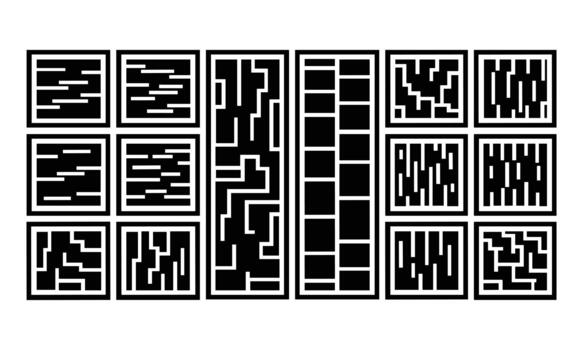 Abstract Block Pattern Collection vector