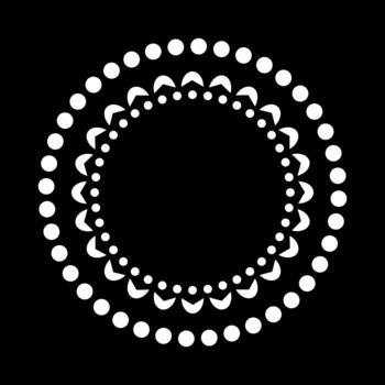 decorativo punto circulo marco modelo vector