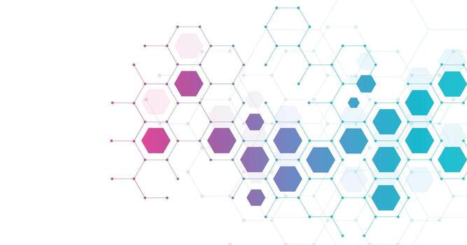hexagon gradient technology background. vector