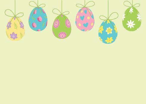 Pascua de Resurrección antecedentes con Pascua de Resurrección huevos, Pascua de Resurrección plantilla, Pascua de Resurrección bandera vector