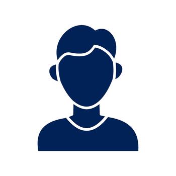 Solid Fill User Profile Icon vector