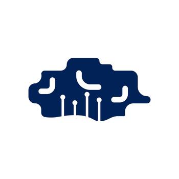 Professional Cloud Computing and Data Storage solid Icon vector