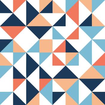 Vibrant geometric triangles pattern vector