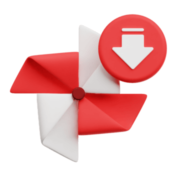 disminución indonesio papel molino 3d icono aislado en transparente antecedentes png