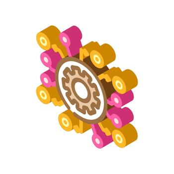 Neural network processing data with machine learning gear vector