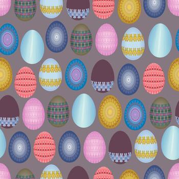 sin costura modelo con pintado Pascua de Resurrección huevos vector