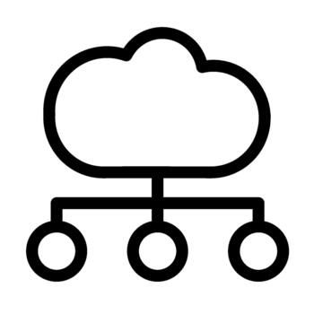 Cloud Computing Network Structure Icon vector