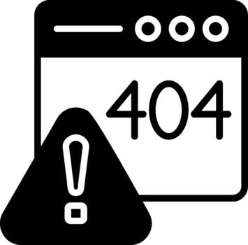 404 Error Coded UI Symbol vector