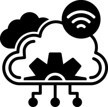 Cloud Computing UX Focused Shape vector