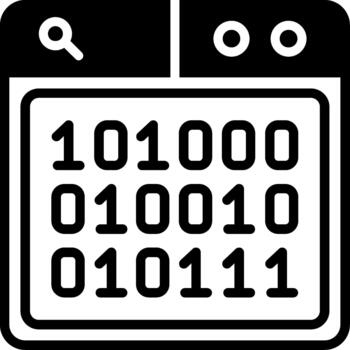 binario código plano diseño pedazo vector