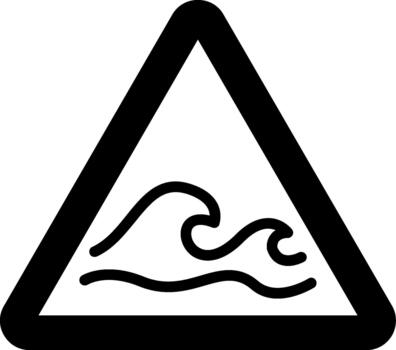 Wave Solid Fill Symbol vector