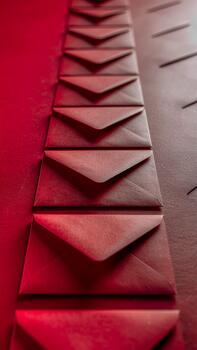 geométrico rojo superficie con repitiendo triangular resumen modelo. foto