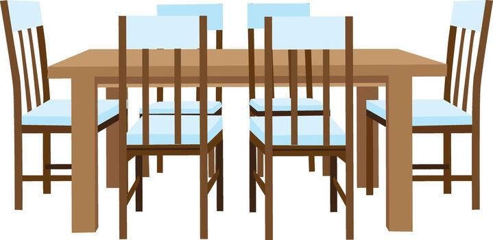 Side View Dining Table vector
