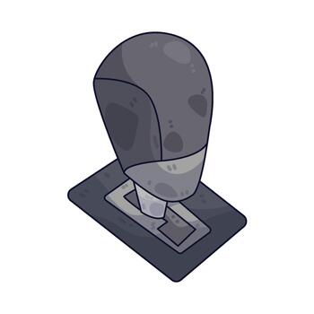 automático engranaje cambio mando ilustración vector
