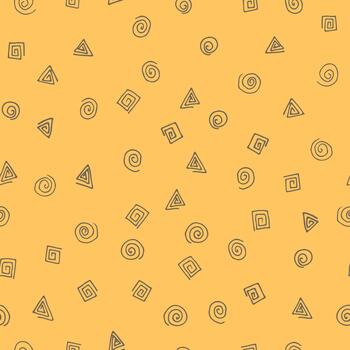 sin costura patrón, espiral formas vector