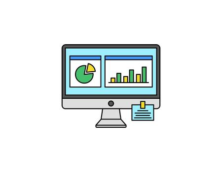 Financial Statistics and Performance Reporting Data Visualization vector