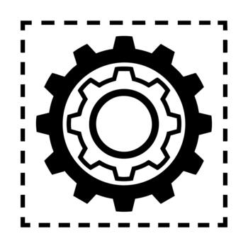 Ingenieria proceso engranaje esquemático vector