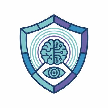 artificial intelligence security shield vector